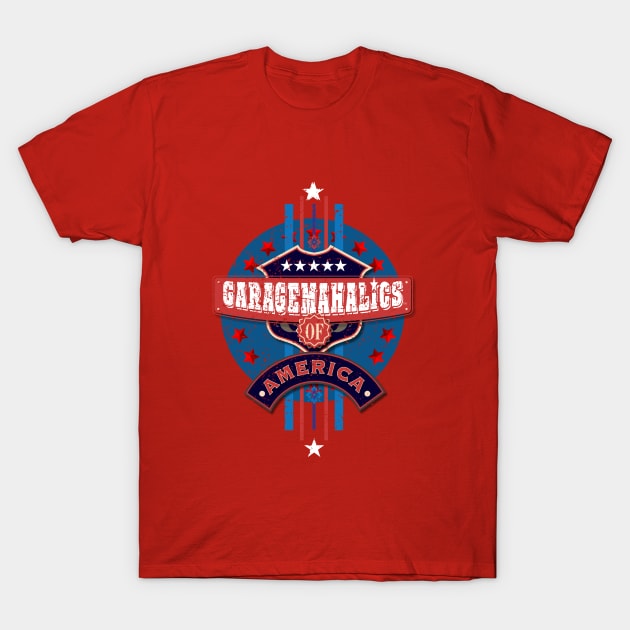 Garagemahalics of America T-Shirt by DavidLoblaw